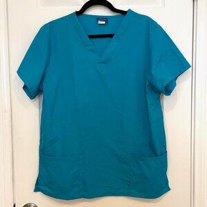 *Scrubs 2 Sets for $9.60* Liberty Scrubs Unisex Teal Blue Set Top & Bottom